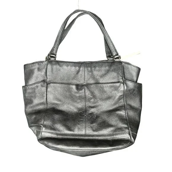 COACH Park Black Pebbled Leather North South Tote Bag Zip Large F23662 - Picture 2 of 6